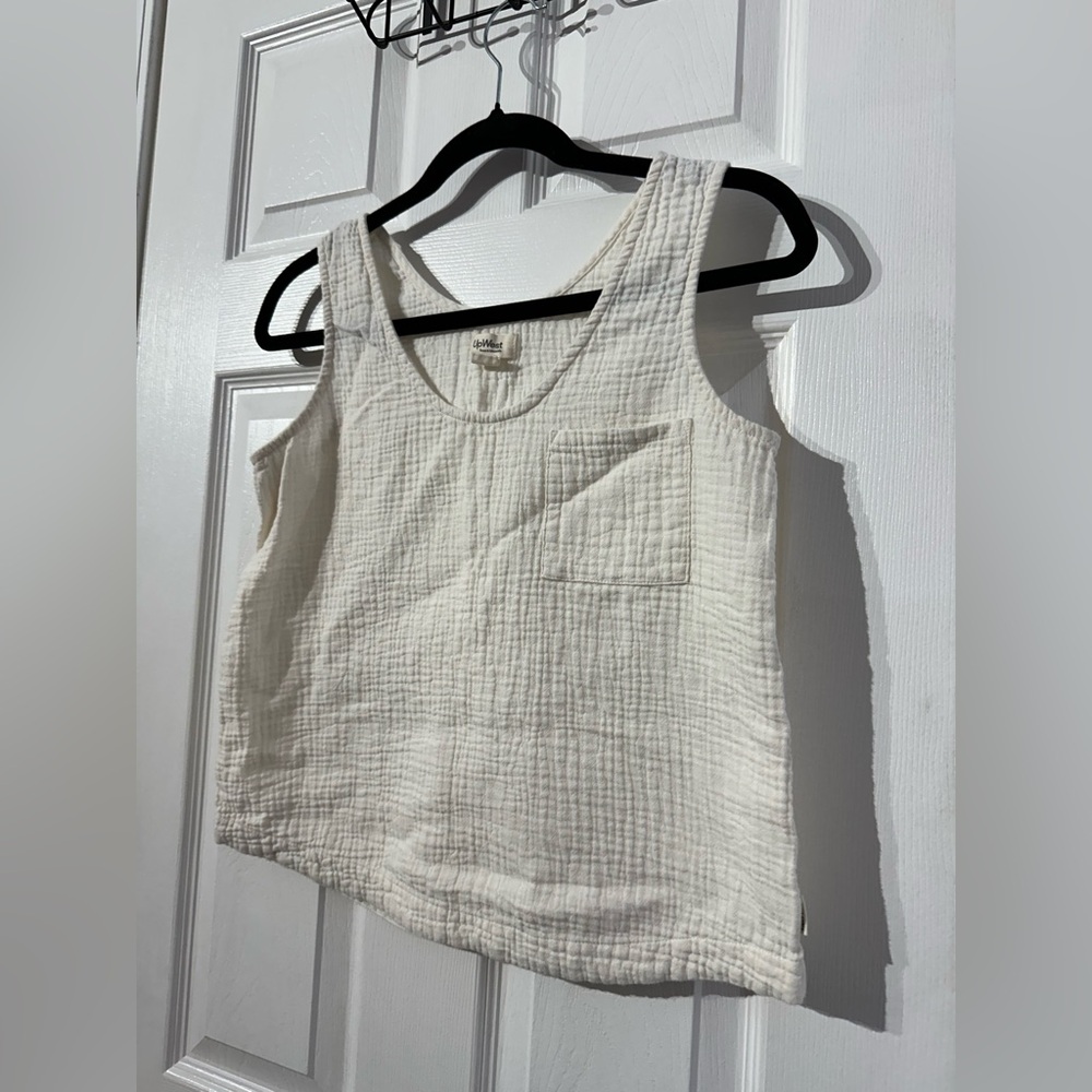 UpWest Cream Boxy Tank Top (XS) - Picture 5 of 16